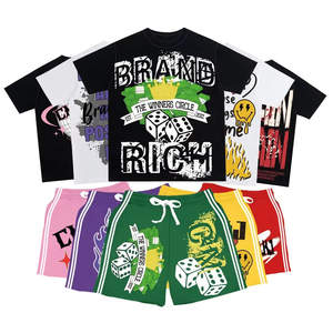 Conjunto de dos piezas informal para deportes de verano unisex, Sudadera de felpa sólida, camiseta de manga corta, pantalones cortos para correr, pista de ejercicio, respetuoso con el medio ambiente - Product Image 4