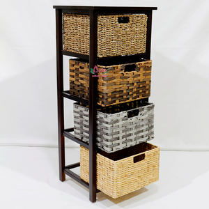 Artex Dong Thap Factory Handmade Seagrass Water Hyacinth Storage Rack Decorative Cabinet <b>Display</b> <b>Shelves</b> - Product Image 3