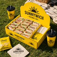 Boîtes de restauration personnalisées avec logo AT PACK |   Boîtes d'emballage alimentaire jetables pour sandwichs, burritos et restaurants