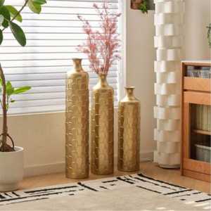 Florero de Latón Macizo, Estilo Minimalista Nórdico, Metal Dorado, para una Sola Flor, Decoración Moderna para el Hogar y Centro de Mesa para Bodas - Product Image 5