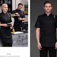 Uniformes de restaurant et de bar unisexes, séchage rapide, couleur et logo personnalisés, coton/polyester de haute qualité, service OEM, ensembles