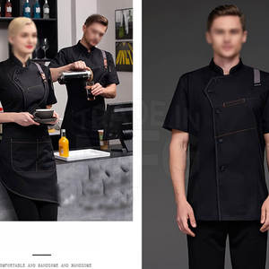 ชุดเครื่องแบบบาร์และร้านอาหารสำหรับผู้ชายชุด2024ผ้าคอตต้อนดีไซน์ใหม่ล่าสุดสำหรับร้านอาหาร - Product Image 5