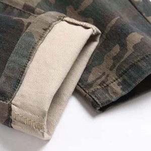 กางเกงยีนส์ลายพรางของผู้ชายกางเกงยีนส์เอวสูงแบบกำหนดเองมีกระเป๋า - Product Image 6