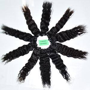 Tissages ondulés vierges de temple indien brut faisceaux de cheveux humains vierges brésiliens de vison pour femmes noires extensions de cheveux humains - Product Image 3