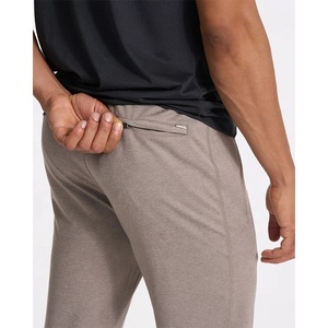 Customized Elastic Waistband Comfortable Knit Fabric <b>Jogger</b> <b>Slim</b> <b>Fit</b> Rib Cuff Zipper Pocket Cotton Elastane <b>Jogger</b> Pant <b>Men</b> - Product Image 4