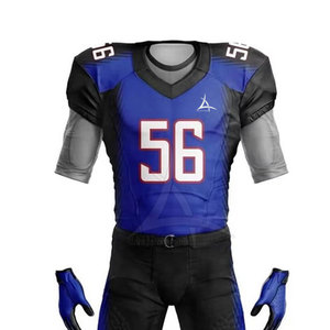 Uniforme de football américain de qualité supérieure, manches courtes, respirant, taille plus, personnalisable, 100% polyester - Product Image 4