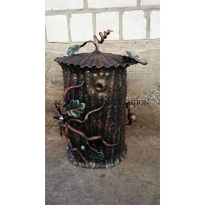 Heavy-Duty Large-Capacity <b>Metal</b> Waste <b>Bin</b> Durable Iron Structure for High-Traffic Areas for Kitchens or Lobbies - Product Image 3