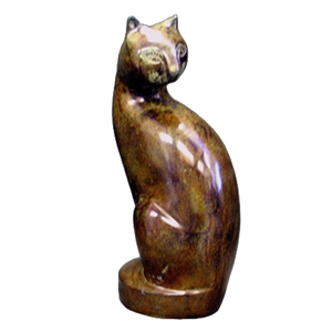 Urne funéraire pour animaux de compagnie en forme de chat assis, urne de stockage des cendres de chat, fournitures funéraires, urne commémorative pour les cendres pour les services funéraires - Product Image 1