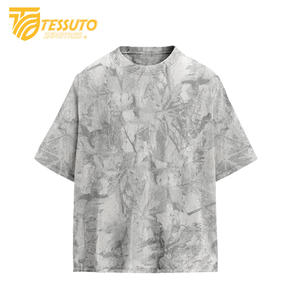 Venta al por mayor 2025 verano Streetwear Unisex Heavy Cotton Oversize camiseta para hombres 220 gramos Casual tejido hombres verano Streetwear - Product Image 4