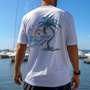 T-shirt imprimé à manches courtes avec design d'art contemporain T-shirt imprimé à la mode avec déclaration et tissu lisse - Product Image 4