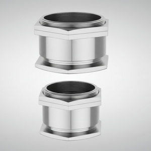 Presse-câble en laiton robuste à compression unique de luxe AE9 Filetage M40 IP65 Nickelé pour câble de 32 à 39 mm - Product Image 2