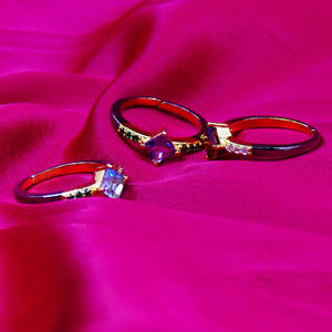 Shining <b>Sterling</b> <b>Silver</b> 925 Blue Topaz Tsavorite Gemstones Vintage Style Fashion Finger <b>Adjustable</b> <b>Ring</b> - Product Image 4