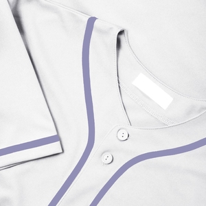 Último diseño 2025 Jersey de béisbol Venta al por mayor Moda en blanco 100% Poliéster Hombres Jersey de béisbol en bajo precio OEM con servicio - Product Image 3