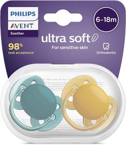 Lot de 2 suces ultra douces Philips Avent-Sucette sans BPA pour bébés de 6 à 18 mois (modèle SCF091/04) - Product Image 1
