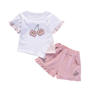 Conjunto de Top de manga corta con un hombro para niños de 6 a 12 años de edad - Product Image 5