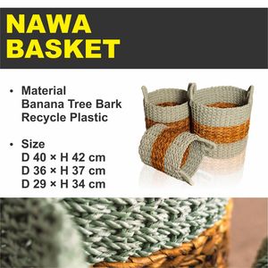 Cesta NAWA, Artesanía en Corteza de Árbol de Plátano - Product Image 2