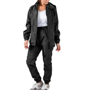 Survêtement coupe-vent personnalisé à fermeture éclair intégrale pour homme, respirant, léger, en nylon tissé, à capuche, avec ensemble coupe-vent - Product Image 1