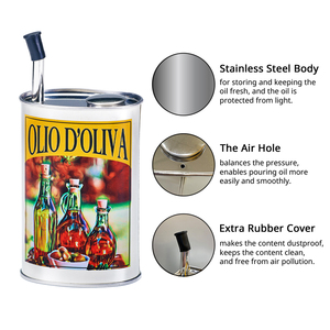 [Holar] Taiwán hizo tendencia 17 onzas 500 Cc vinagrera de aceite de oliva de acero inoxidable para cocinar en la cocina - Product Image 3