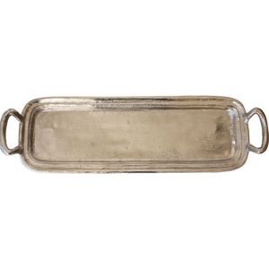 Plateau de service en verre fabriqué à la main à bon prix avec deux pièces d'exposition en aluminium Palm disponibles au meilleur prix - Product Image 2