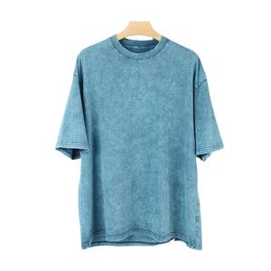 เสื้อยืดโอเวอร์ไซส์แบบฟอกสี 100% ผ้าฝ้าย วินเทจ ลุคสตรีทแวร์ คอกลม แขนสั้น สำหรับผู้ชาย เสื้อฟอกสี - Product Image 5