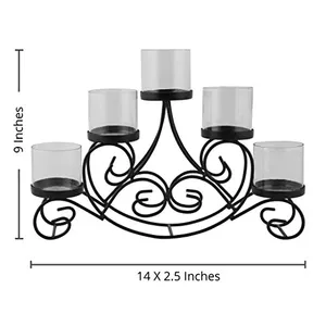 5 candelabros de metal ligeros de té de bajo precio y altos requisitos para mesa de restaurante en casa - Product Image 2