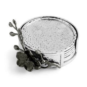 Posavasos de acero inoxidable martillado hecho a mano de lujo con diseño Floral para el hogar, Bar, restaurante y decoración de Hotel - Product Image 4