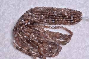 Cuentas ovaladas de piedra lunar de Chocolate de calidad AAA, piedras preciosas semipreciosas para la fabricación de joyas, lotes a granel al por mayor - Product Image 3