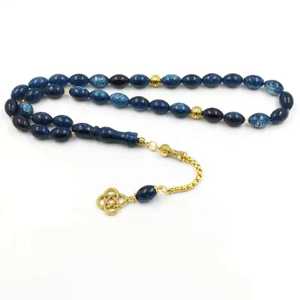 Rosario Tasbih islámico con cuentas de resina, cuentas de oración naturales y multicolores | Embalaje personalizado disponible | Mejor fabricante en India - Product Image 1