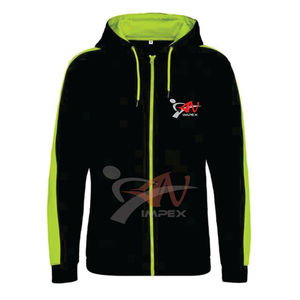 Sweat-shirt à capuche zippé pour homme, impression numérique personnalisée de haute qualité, logo, matière flexible, avec capuche - Product Image 3