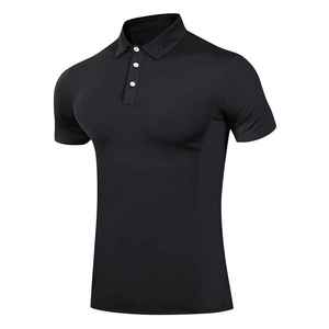 T-shirt polo en polyester rose personnalisé 'Fitness' de haute qualité pour homme T-shirts unis à séchage rapide pour homme - Product Image 3