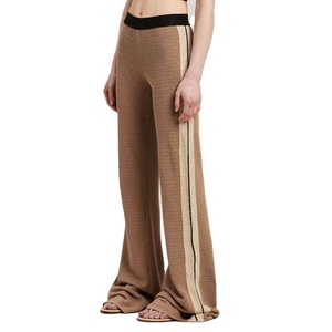 Pantalon de survêtement en toile coupe droite évasée pour femme, nouvelles couleurs, grandes tailles, séchage rapide, pour l'hiver – Service OEM avec bandes latérales - Product Image 1