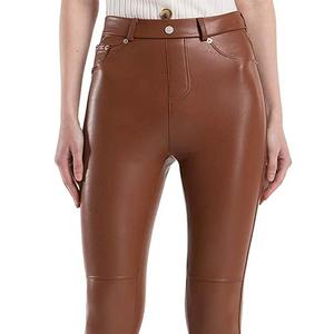 Hot Sale <b>Women</b> Leather Pants Custom Logo High Quality Made Genuine Pu Leather <b>Legging</b> Pants - Product Image 1