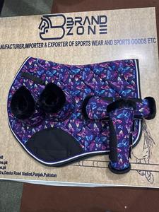 BRAND ZONE Ensemble de tapis de selle personnalisés à motif papillon par sublimation, assortis, équipement équestre, fournisseur grossiste d'équipements pour chevaux, usine - Product Image 1