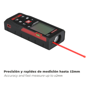 Misuratore di Distanza Laser con 10 Funzioni e Portata di 50m. Funziona con 2 batterie AAA (non incluse) - Product Image 5