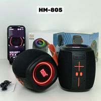 Lecteur audio sans fil mini portable avec lumière LED RVB, caisson de basses puissant, son acoustique clair TWS, pour extérieur, jardin, camping, enceinte sonore