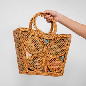 Bolsos de ratán con diseño de mariposa, bolsos tote en oferta, bolsos de mano a precio económico, proveedor de bolsos de mano en oferta - Product Image 3