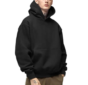 2025 Venta caliente 100% sudaderas con capucha de algodón para hombres Estampado de pantalla de gran tamaño con capucha Panel de color Ropa de calle Sudadera con capucha para la venta sudadera básica - Product Image 6