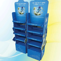 Personnalisé pour Pop Flooring Présentoir de magasin de détail Support rotatif pliable en carton ondulé pour nourriture boisson pour produit