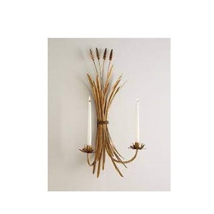 Luminaire en acier et métal Applique murale d'intérieur en métal et verre Décoration de mariage Bougeoir en métal pour murs - Product Image 3