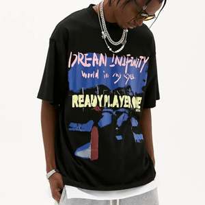 Camiseta personalizada de 100% algodón para hombre de peso pesado de 240 gramos de gran tamaño Casual diseño de hombro caído DTF impresión sólida manga corta - Product Image 6