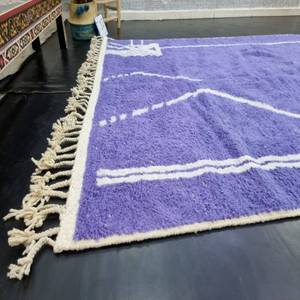พรมผ้าคอตตอนสีม่วงอ่อนแบบคลาสสิกสำหรับตกแต่งห้องนอน100% สวน - Product Image 4