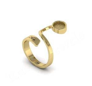 2025เทรนด์925สเตอร์ลิงเงินสเตอริง6มม. แหวนตั้งค่าฝาเปล่าขี้เถ้าเรซินทำงานน้ำนมแม่ทำด้วยตัวเองเครื่องประดับการค้นหางาน - Product Image 2