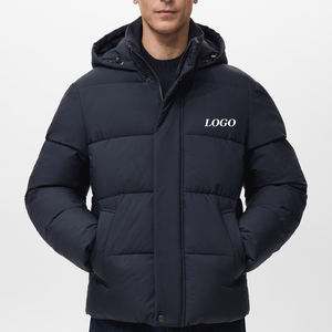 Chaqueta de Invierno Acolchada para Hombre, Cierre de Cremallera, Corte Regular, Color Sólido, Informal, Tendencia 2026, Alta Calidad - Product Image 1