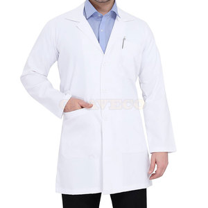 Venta al por mayor logotipo personalizado bata de laboratorio de buena calidad Unisex bata de laboratorio uniforme de Hospital bata de laboratorio - Product Image 4