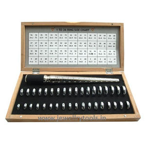 Medidor de Anillos Práctico 1-36 con Mandril de Goma para una Medición Precisa del Tamaño del Anillo, Herramienta para Hacer Joyas - Product Image 2