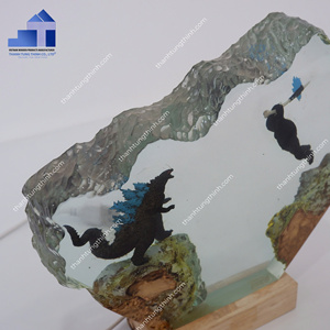 Lámpara de madera epoxi de luz cálida LED mejor calificada para decoración del hogar resina de luz nocturna interior para decoración del hogar moderna hecha en Vietnam - Product Image 6