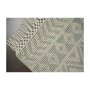 Alfombra bohemia de lana moderna hecha a mano, alfombras de lana tejidas a mano de felpa para un hogar elegante, lavable y rentable - Product Image 1