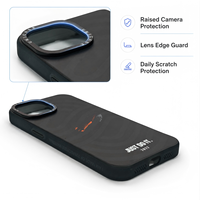 Coque de téléphone transparente antichoc anti-traces de doigts en TPU IML IMD avec coussin d'air et anneau magnétique pour 15/16/17 Pro Max – Design épuré