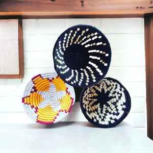 Cestas de pared de hierba Sabai sostenibles ecológicas hechas a mano de calidad Superior, Cestas colgantes, Juego de 4 - Product Image 5