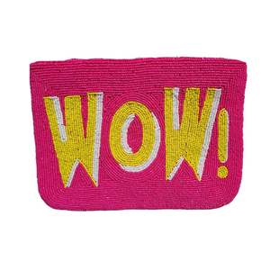 Unique Handcraft Embroidery Orange & Green Beaded BLAH BLAH BLAH <b>Small</b> <b>Wallet</b> Bag Cute Stylish Fancy Luxury By Hiba Enterprises - Product Image 3